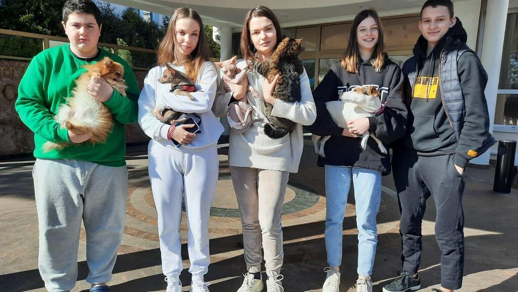 Тимур Владимирский с собакой Чарлиз, Таисия Теплицкая с собакой Жориком, Лия Пелипенко с кошками Хмошей и Пикачкой, Тимур и Майя Такшины с собакой Ози (Фото: Ася Чаирски, Еврейское агентство, Оливье Питуси) Тимур Владимирский с собакой Чарлиз, Таисия Теплицкая с собакой Жориком, Лия Пелипенко с кошками Хмошей и Пикачкой, Тимур и Майя Такшины с собакой Ози