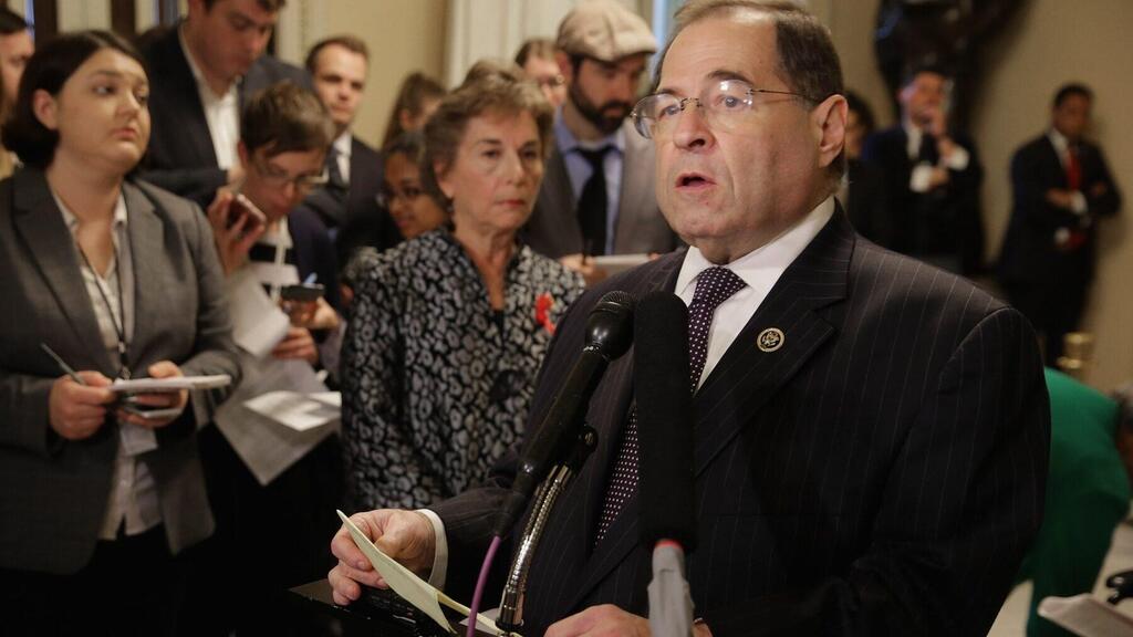 Rep. Jerrold Nadler talks to reporters during a news conference