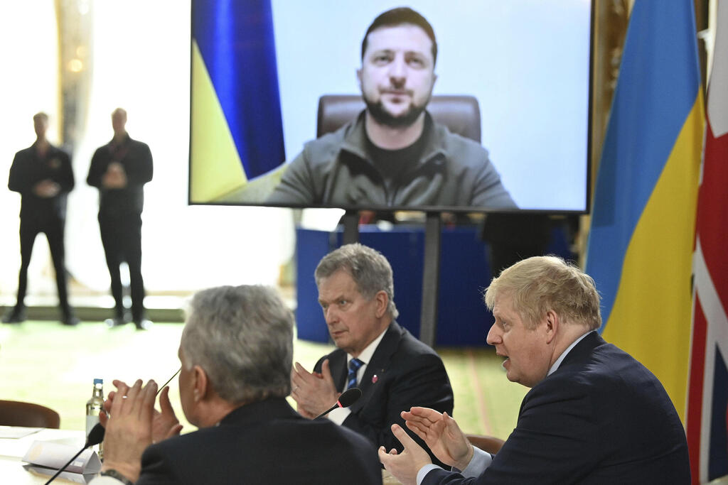 Ukraine President Volodymyr Zelensky in video address in the meeting of the Joint Expeditionary Force (JEF), a coalition of 10 states focused on security in northern Europe 