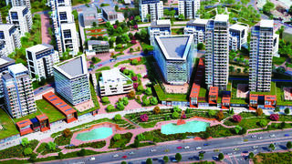 ‎נוף לים ולשני אגמים. אגמי הכרמל בנשר של אפריקה ישראל, שיכון ובינוי וכלל תעשיות 