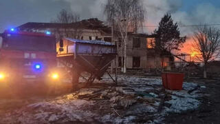 שריפה בבניין  שנפגע 