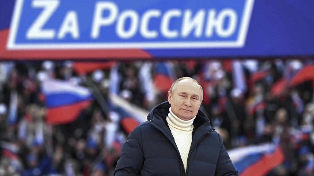 וולדימיר פוטין נשיא רוסיה חגיגוות ציון שמונה 8 שנים סיפוח אי האי קרים רוסיה