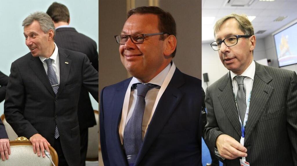 Left to right: German Khan (government.ru), Mikhail Fridman (Mikhail Svetlov/Getty Images), and Petr Aven 