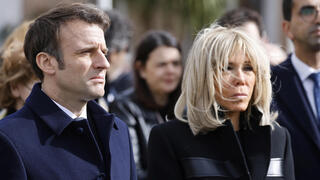 נשיא צרפת עמנואל מקרון ואשתו בריז'יט מקרוןנשיא צרפת עמנואל מקרון ואשתו בריז'יט מקרון