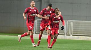 שחקני הפועל חדרה חוגגים