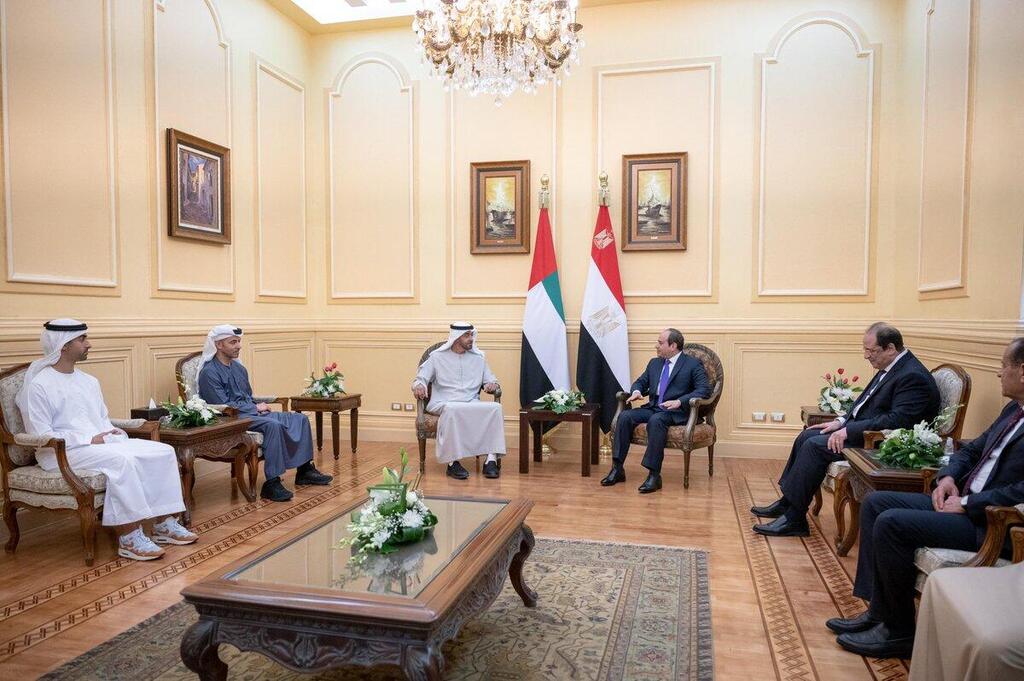 נשיא מצרים א-סיסי עם יורש העצר מוחמד בן זאיד במצרים