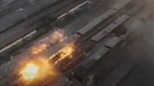 אוקראינה מריופול פיצוצים ב מפעל פלדה מלחמה עם רוסיה