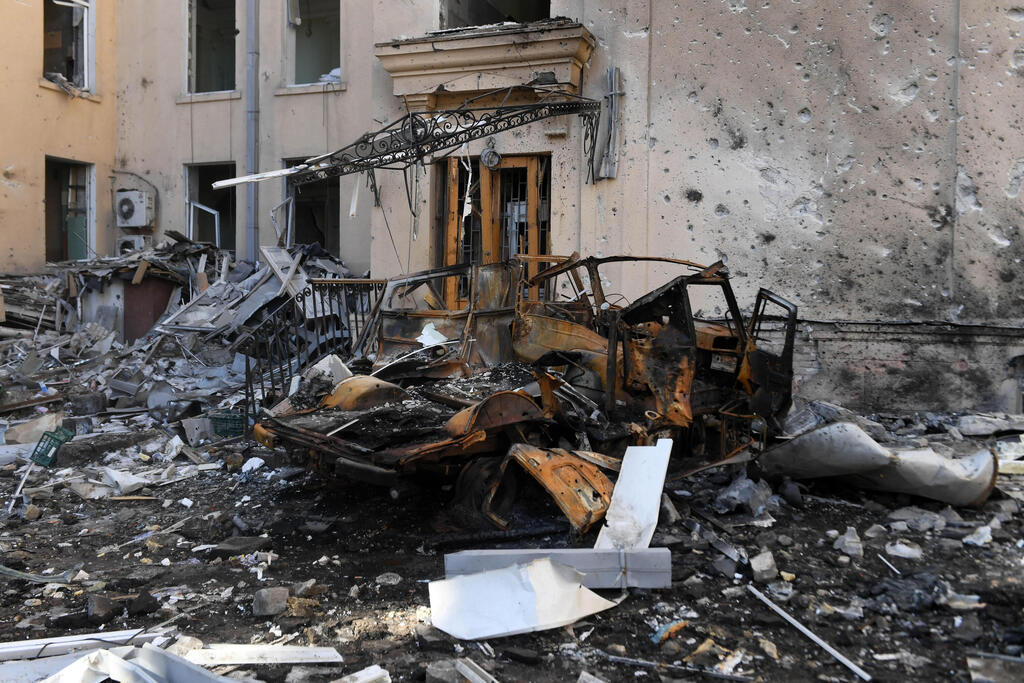 Aftermath of Russian bombing in Kyiv on Wednesday 