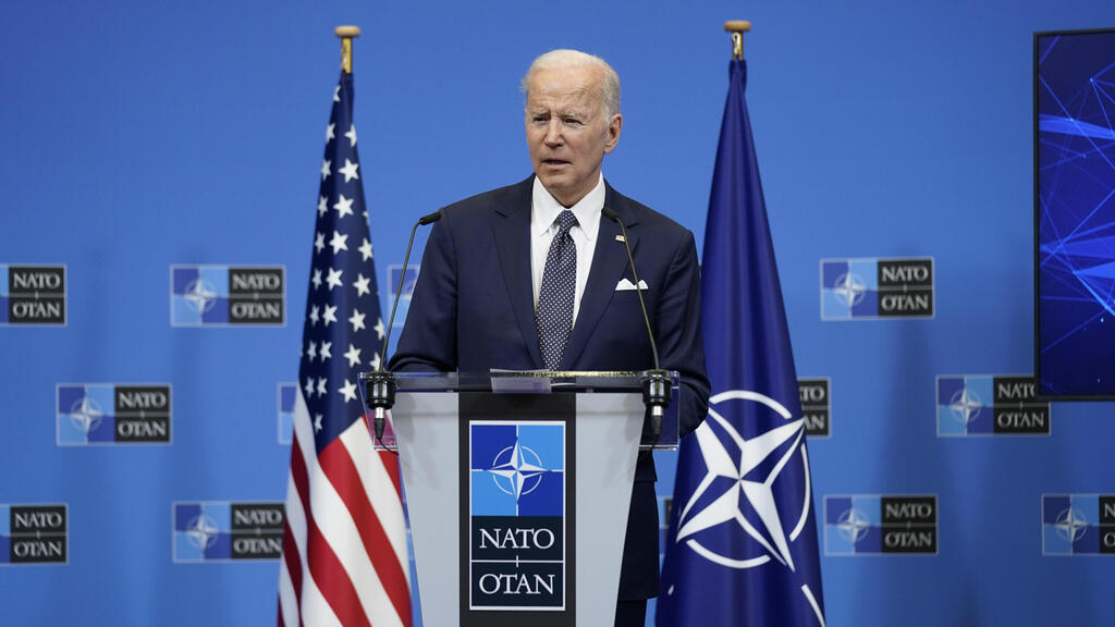 Joe Biden after the meeting of NATO G7 and the EU in Brussels on Thursday 