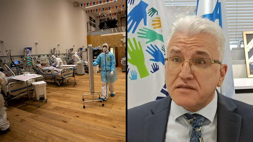 Проф. Зарка и отделение коронавируса (Фото: Барэль Эфраим, ЛААМ) סלמאן זרקא