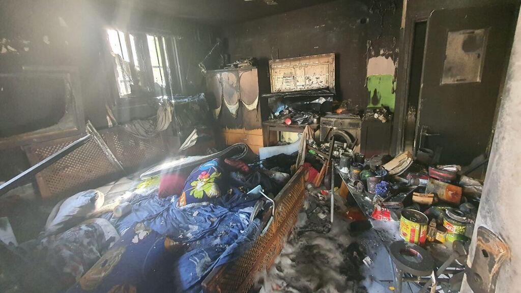 שריפה בבניין ברחוב הגליל בנתניה