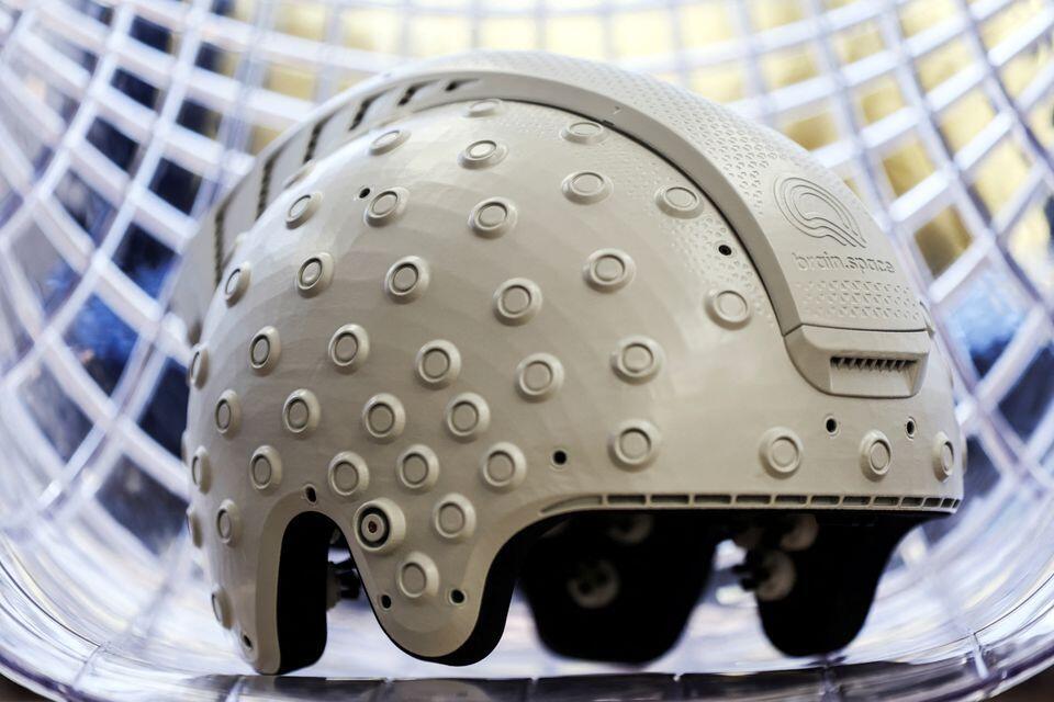  electroencephalogram (EEG) enabled helmet