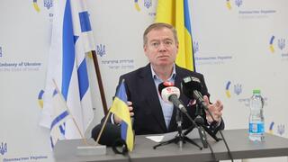 שגריר אוקראינה במסיבת עיתונאים