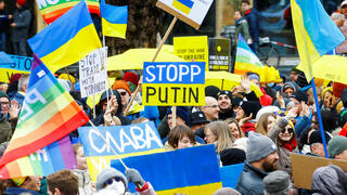 הפגנת תמיכה באוקראינה בשוויץ