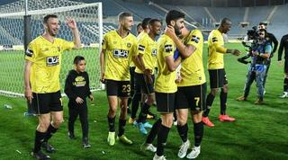 שחקני בית"ר ירושלים חוגגים בסיום