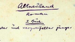 כתב היד המקורי של הרומן אלטנוילנד שכתב חוזה המדינה בנימין זאב הרצל