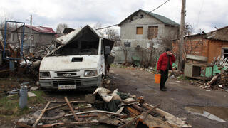 נזק מהפגזות בחרקוב