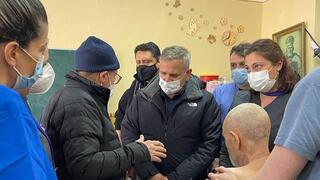 ניצן הורוביץ בביקור בבית החולים שדה באוקראינה