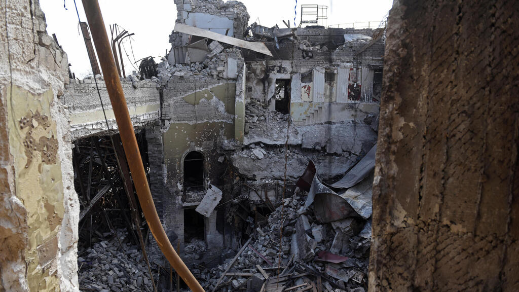 Destruction in Mariupol caused by Russian bombing of the city 