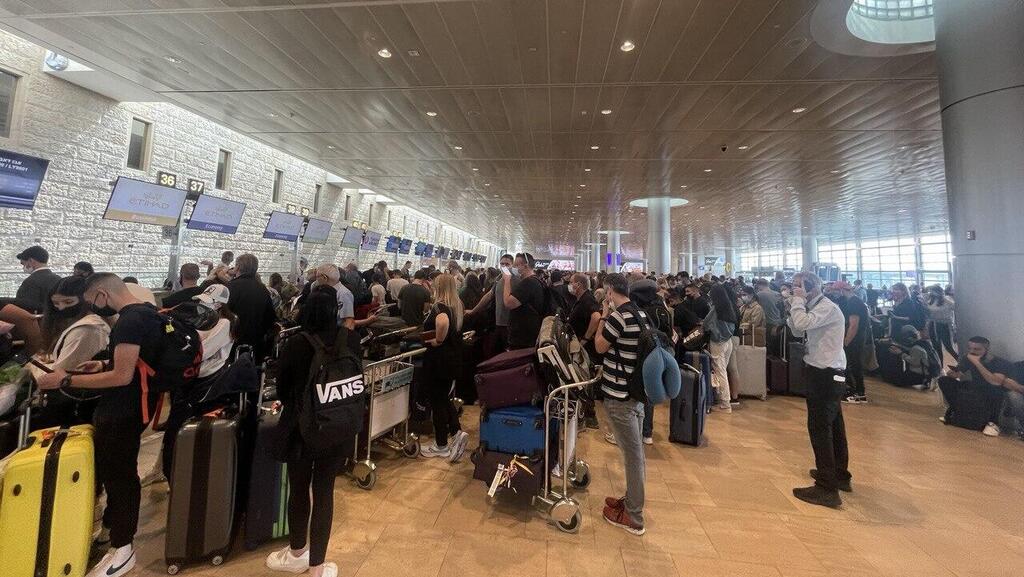 תורים ארוכים ביום העמוס ביותר בנתב"ג החודש