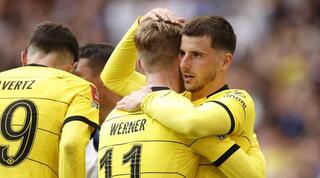 מייסון מאונט וטימו ורנר חוגגים