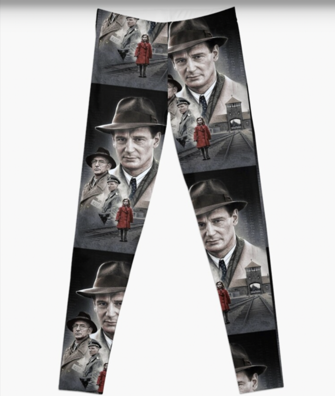 "Schindler's List" leggings for sale on the artisan site Redbubble