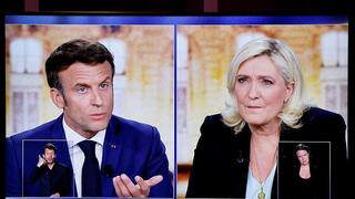 עמנואל מקרון ו מרין לה פן עימות לקראת הסיבוב השני בחירות ב צרפת