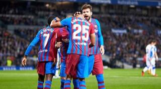 שחקני ברצלונה חוגגים