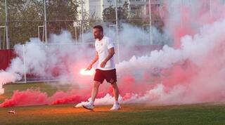 אבוקות באימון הפועל ת"א