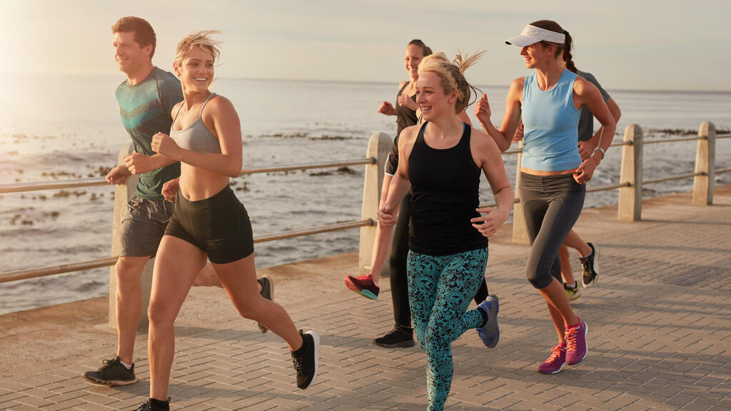 People jogging as part of their healthy lifestyle 