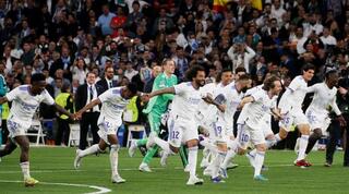 שחקני ריאל מדריד חוגגים בטירוף בסיום