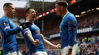 שחקני ריינג'רס חוגגים