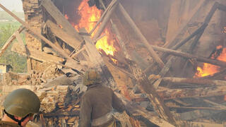 אוקראינה כפר בילוהורבקה ב מחוז לוהנסק חבל דונבאס שבו רוסיה הפציצה בית ספר חשש ל 60 הרוגים