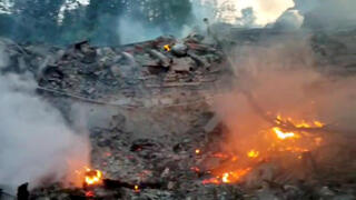 אוקראינה כפר בילוהורבקה ב מחוז לוהנסק חבל דונבאס שבו רוסיה הפציצה בית ספר חשש ל 60 הרוגים