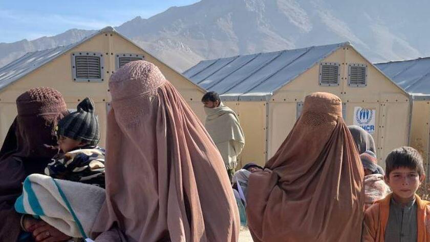 Women wearing burqas in Kabul, Afghanistan, May 7