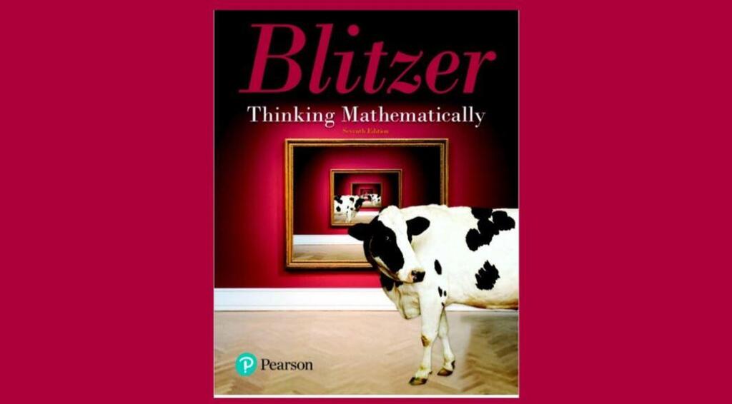 The cover of a textbook, "Thinking Mathematically," that includes a Jewish divorce joke.