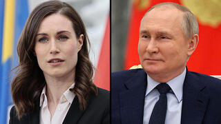 שיא רוסיה ולדימיר פוטין ראש ממשלת פינלנד סאנה מרין הצטרפות פינלנד ל נאט"ו
