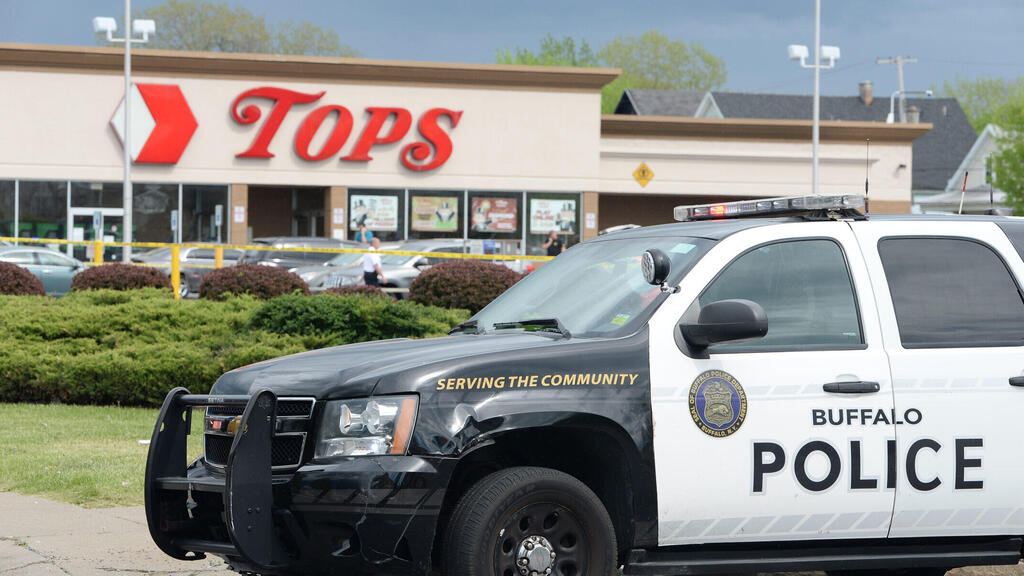 Police on scene at a Tops Friendly Market in Buffalo, New York
