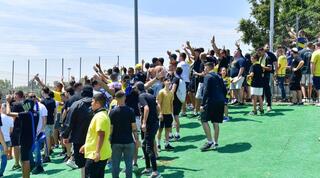 אוהדי מכבי תל אביב באימון