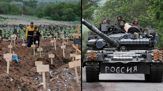 בית קברות ליד מריופול מלחמה אוקראינה רוסיה