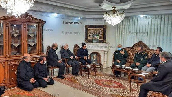IRGC chief pays condolence visit to family of official killed in attack attributed to Israel ביתו של חסן סיאד חודאי, מפקד משמרות המהפכה שחוסל בטהרן