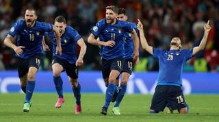 שחקני נבחרת איטליה חוגגים