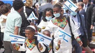 טקס קבלת פנים ל180 עולים חדשים מאתיופיה במסגרת מבצע צור ישראל