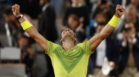 רפאל נדאל מאושר בסיום