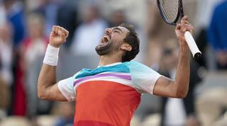 מארין צ'יליץ' חוגג