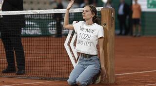 האישה שקשרה את עצמה לרשת ברולאן גארוס