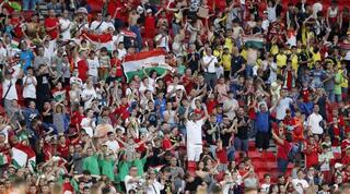 אוהדי הונגריה. רוב של צעירים בקהל