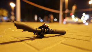 זירת התאונה בפתח תקווה