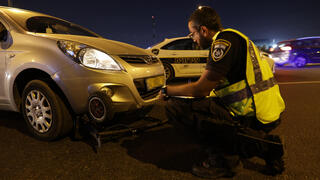 זירת התאונה בפתח תקווה