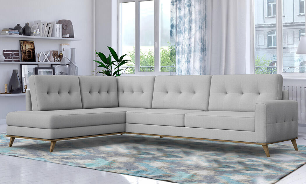 Большой угловой диван "Бразилия" с постоянным шезлонгом, расподожение которого можно обговорить при заказе (Фото: Керен Меир) Большой угловой диван "Бразилия" с постоянным шезлонгом, расподожение которого можно обговорить при заказе